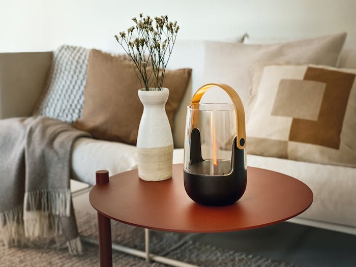 Sophie mini aroma diffuser on a side table