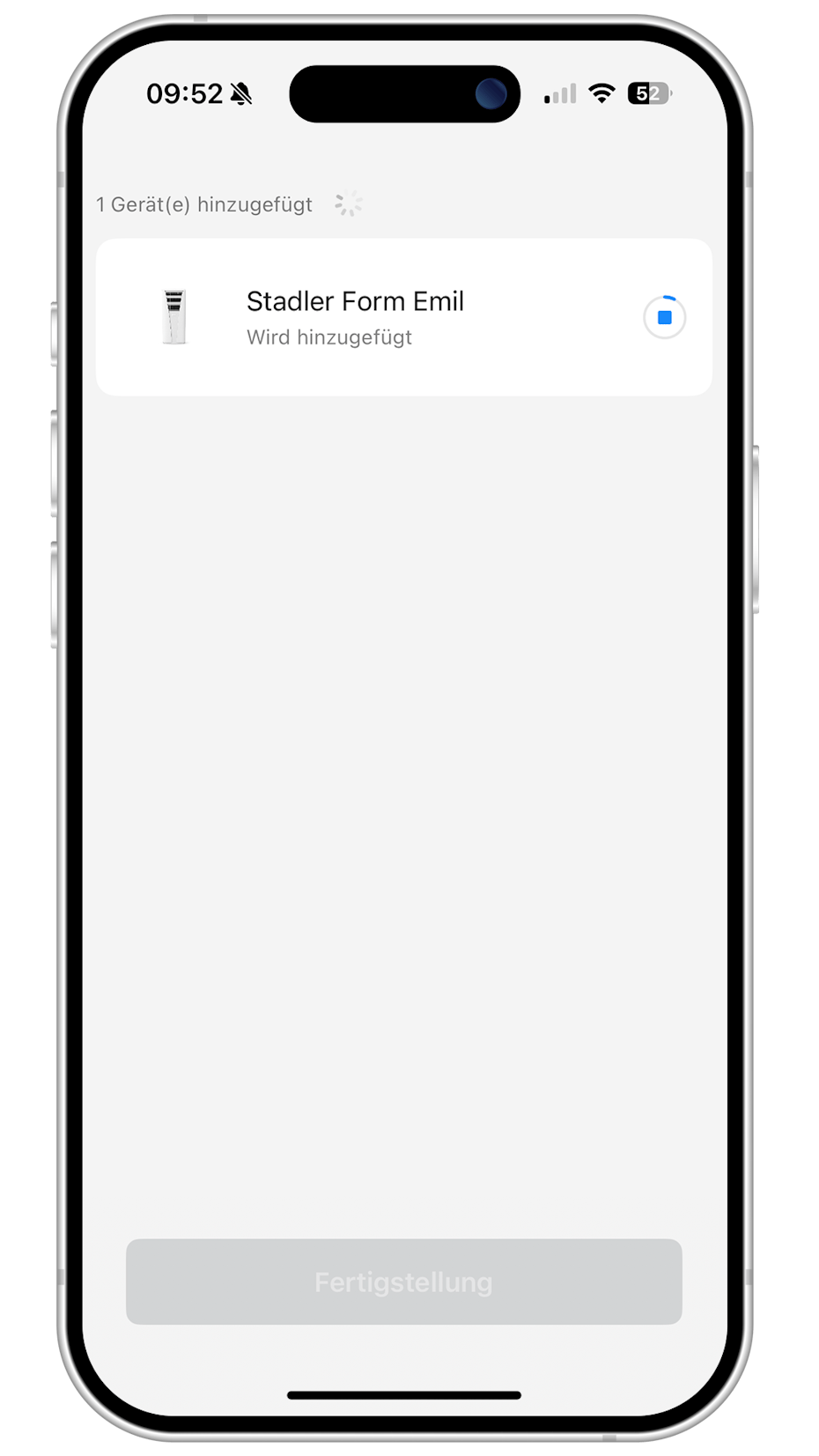 Stadler Form App Emil wird hinzugefügt