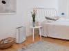 Roger little air purifier by Stadler Form in white in a bedroom