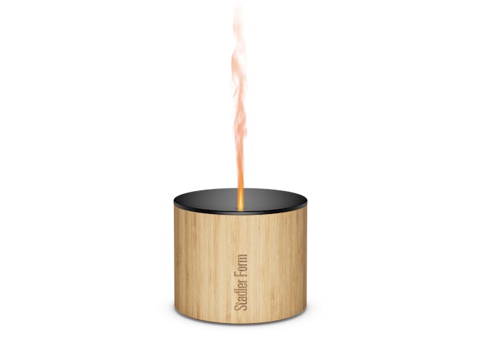 Nora aroma diffuser by Stadler Form in bamboo as front view
