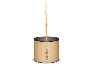 Nora aroma diffuser by Stadler Form in bamboo as front view Nora aroma diffuser by Stadler Form in bamboo as front view