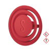 Red jasmine fragrance pin by Stadler Form with symbols