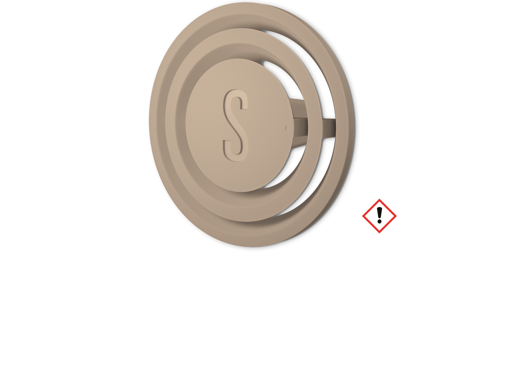 Broche parfumée à la vanille jaune par Stadler Form avec des symboles Épinglette parfumée à la vanille jaune par Stadler Form avec des symboles