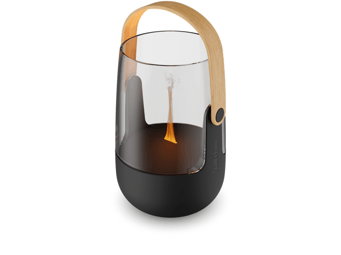 Sophie little aroma diffuser by Stadler Form in black as perspective view Sophie little aroma diffuser by Stadler Form in black as perspective view