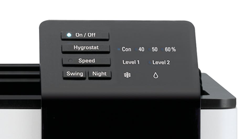 Stadler Form dehumidifier Alert little Stadler Form dehumidifier Alert small close-up image of control panel