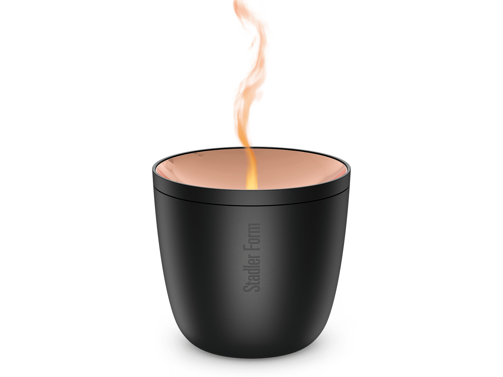 Zoe mobile aroma diffuser by Stadler Form in black as perspective view