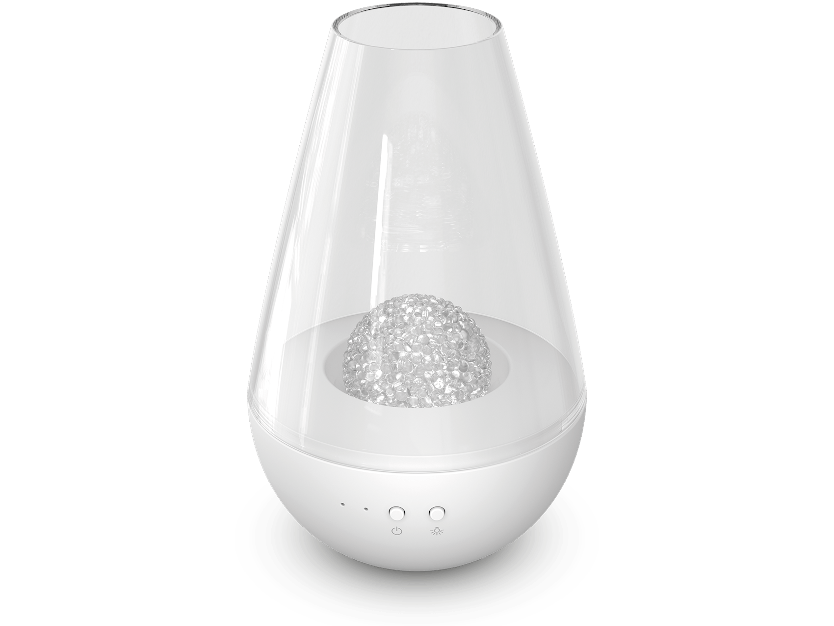 Diffuseur d'arômes Nina par Stadler Form Diffuseur d'arômes Nina par Stadler Form en vue en perspective avec globe de parfum Ambre Blanc