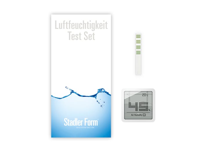humidity testing set by stadler form includes selina little white hygrometer by stadler form and water hardness testing stripe and instruction manual