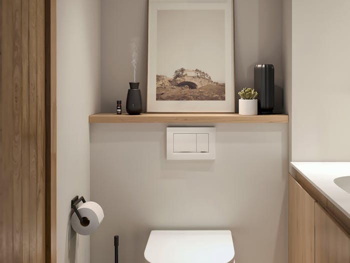 Stadler Form Ella Aroma Diffuser in einem Badezimmer Stadler Form Ella Aroma Diffuser in einem Badezimmer