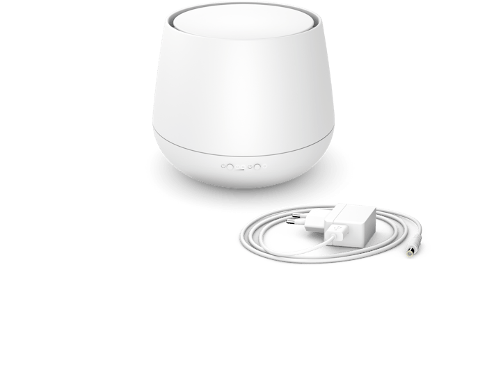 Julia aroma diffuser by Stadler Form in white with power cord