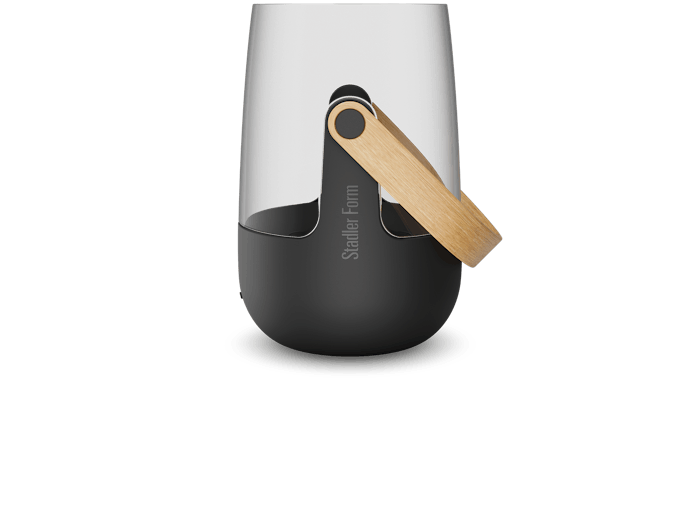 Sophie little aroma diffuser by Stadler Form in black as side view Sophie little aroma diffuser by Stadler Form in black as side view