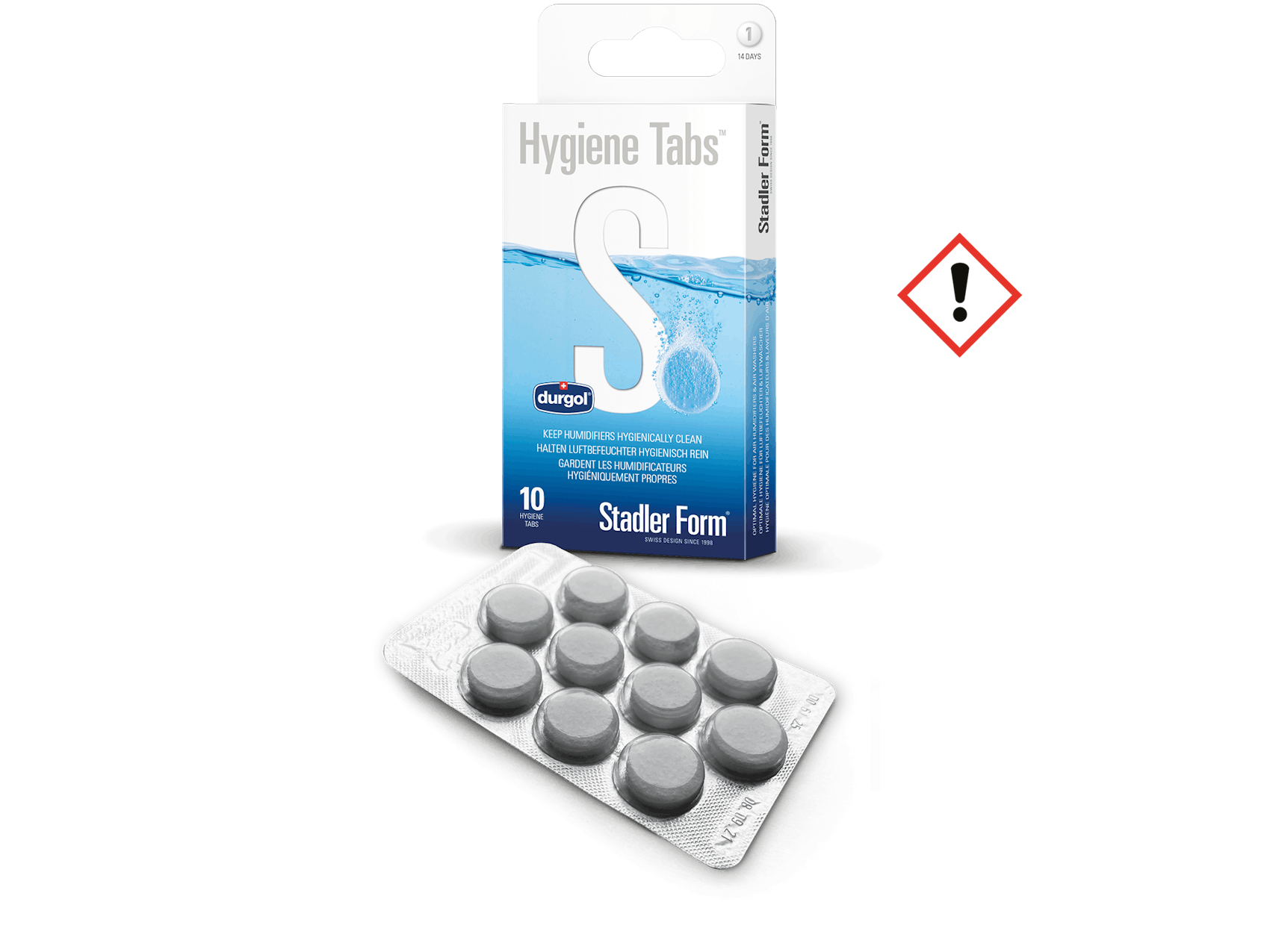 Pastilles d'hygiène pour humidificateur par Stadler Form avec symbole Pastilles d'hygiène pour humidificateur par Stadler Form avec symbole