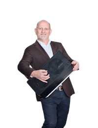 Albert Blattmann with humidifier Oskar big Albert Blattmann from Stadler Form with humidifier Oskar big