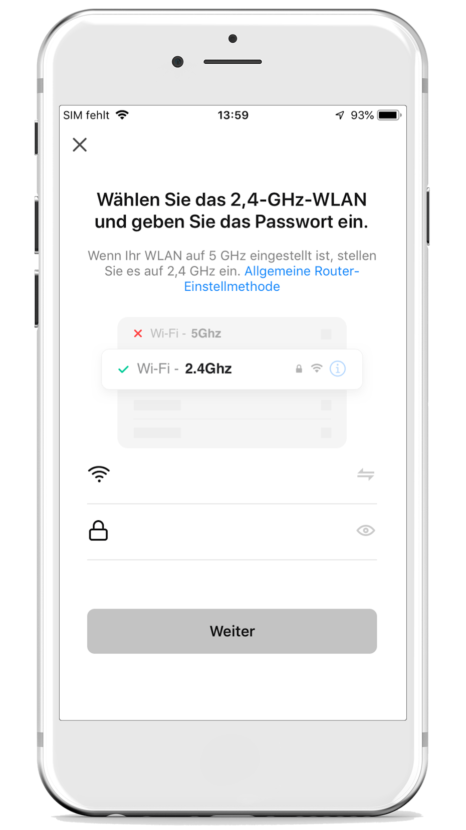Stadler Form App GHz WiFi Netzwerk wählen Stadler Form App GHz WiFi Netzwerk wählen