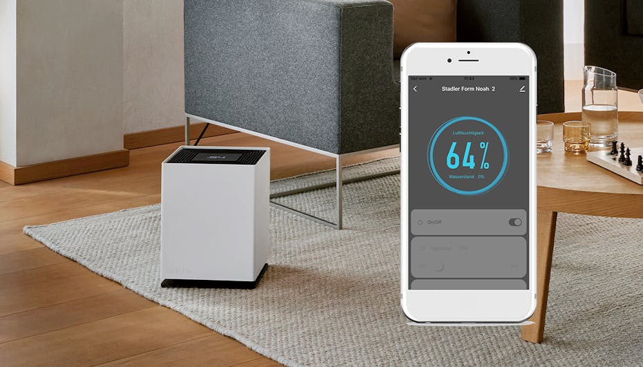 Noah humidifier from Stadler Form with app control
