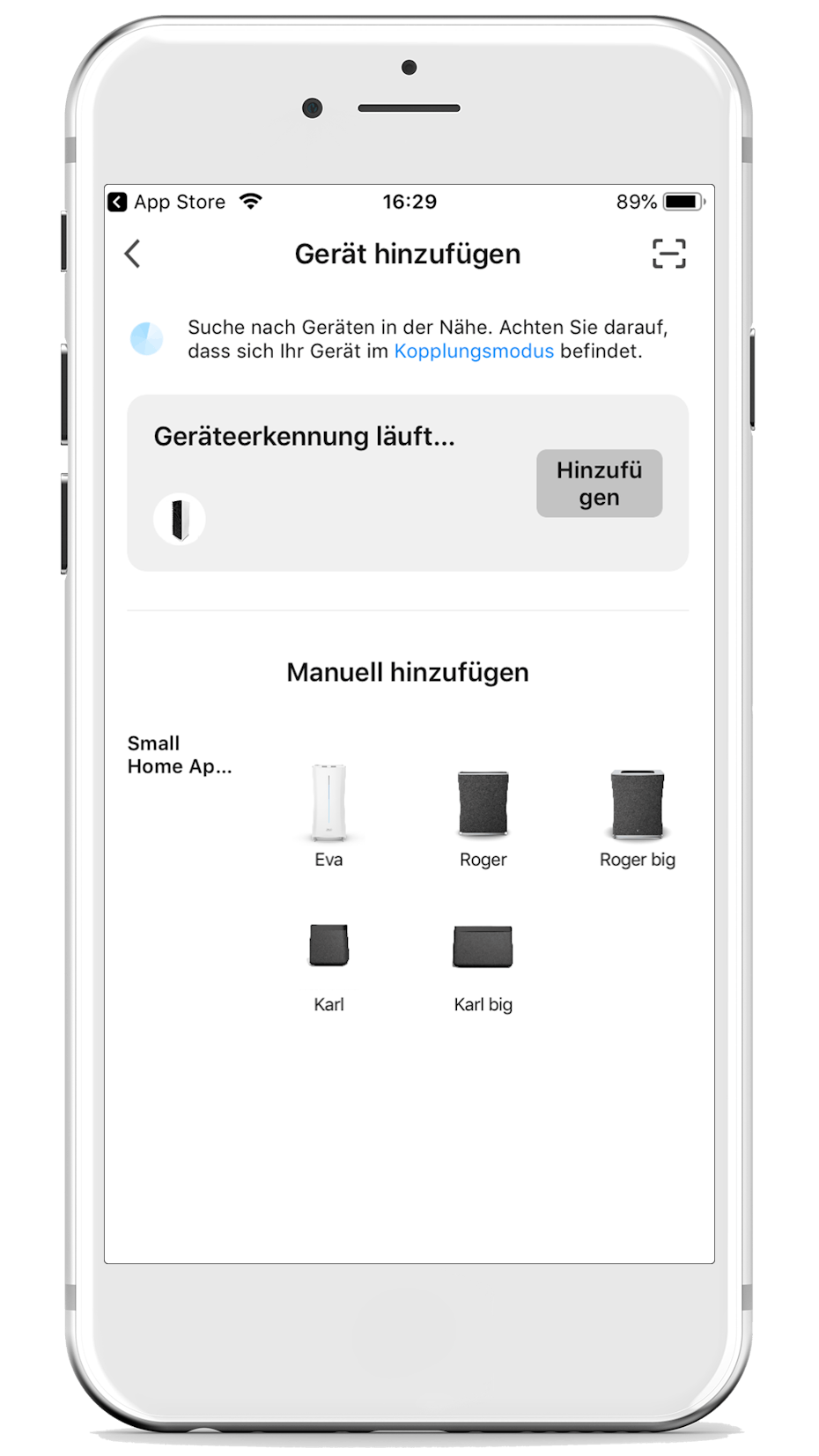 Stadler Form App hinzufügen Sam