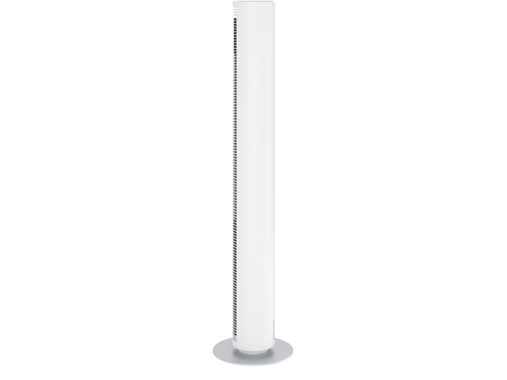 Peter tower fan by Stadler Form in white as side view