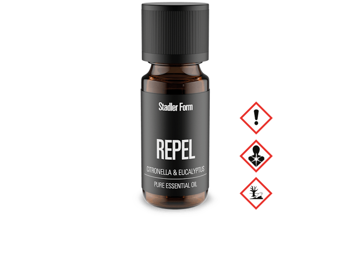 Repel essential oil by Stadler Form with symbols