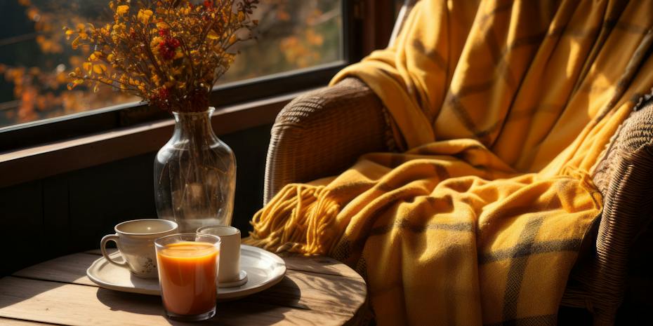 Indoor scenery in autumn