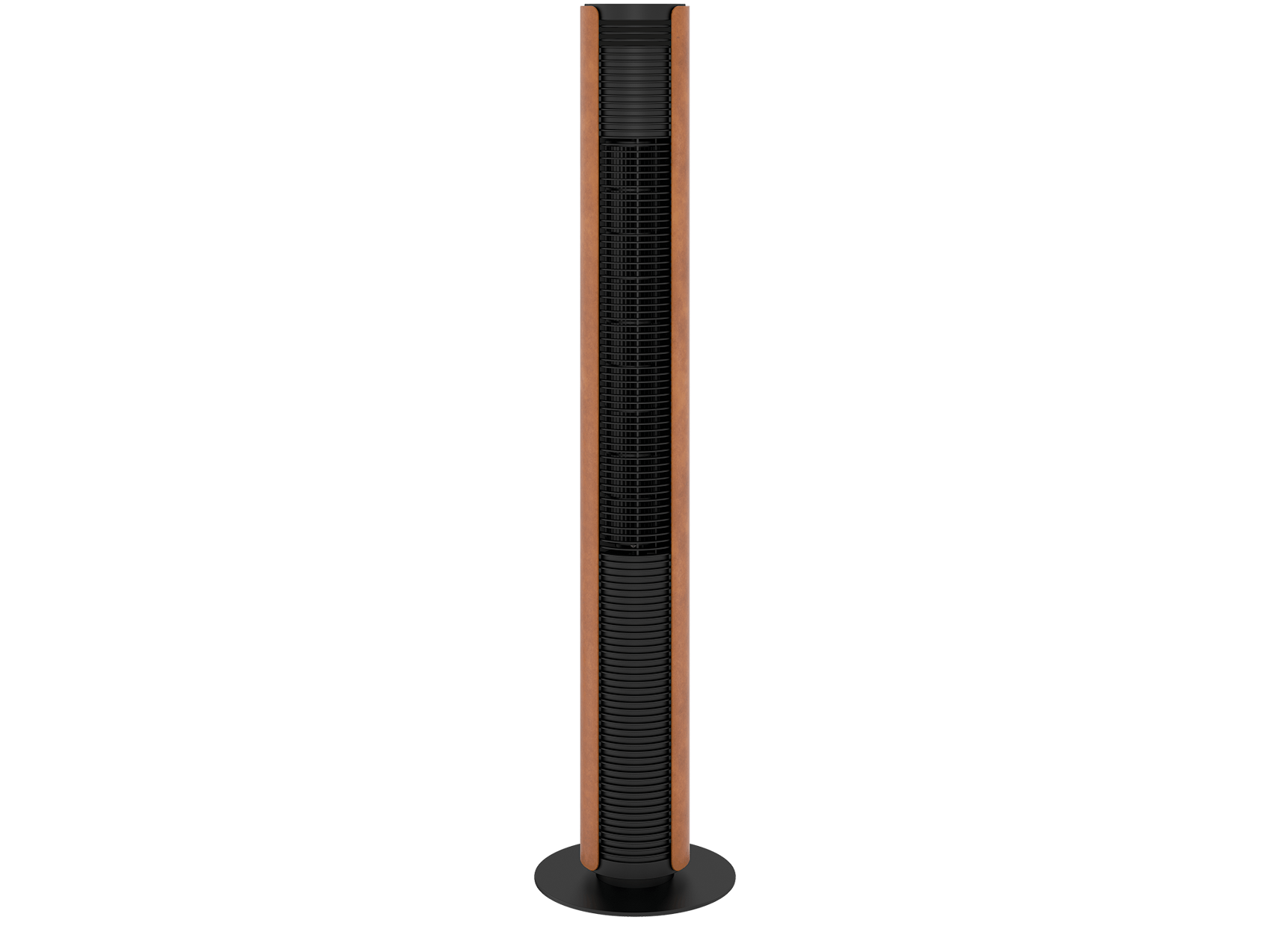 Peter leatherette tower fan by Stadler Form as front view