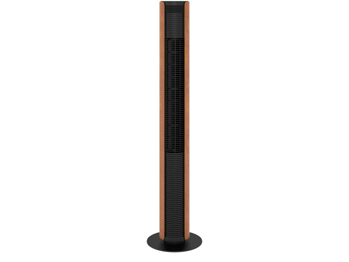 Peter leatherette tower fan by Stadler Form as front view