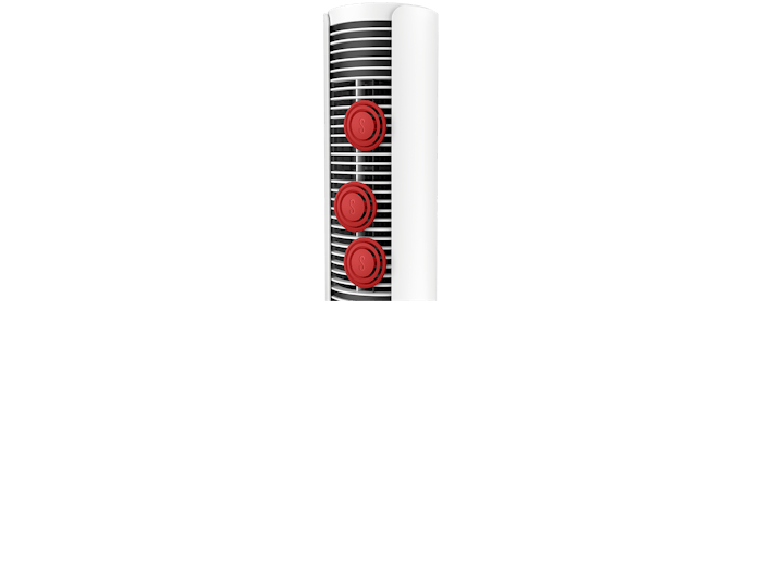 Red Jasmine fragrance pin by Stadler Form suitable for fans, humidifiers, dehumidifier, air purifiers, air washers shown on a Peter fan from Stadler Form