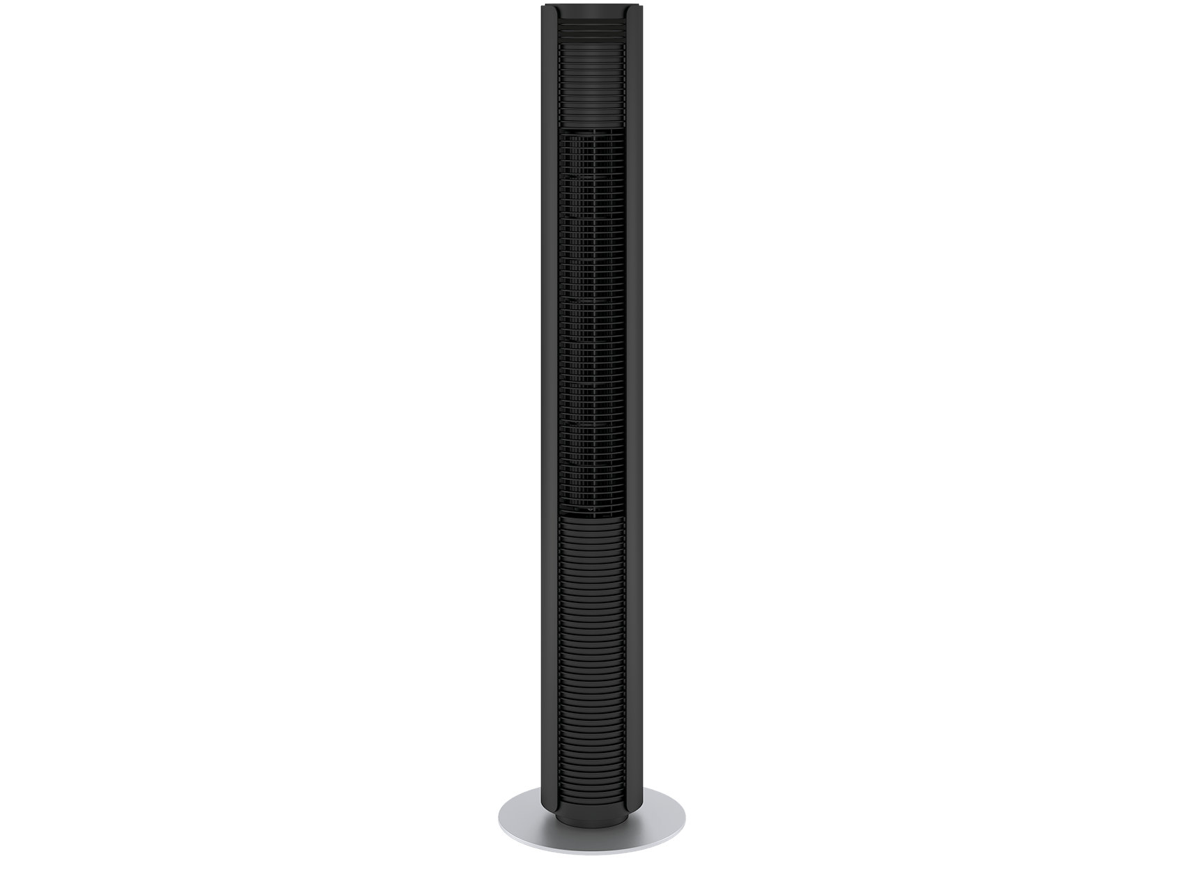 Peter tower fan by Stadler Form in black as front view
