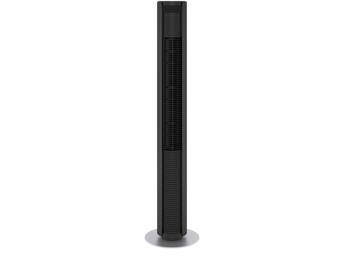 Peter tower fan by Stadler Form in black as front view