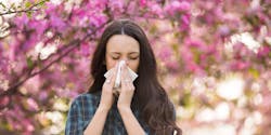 Woman with allergy