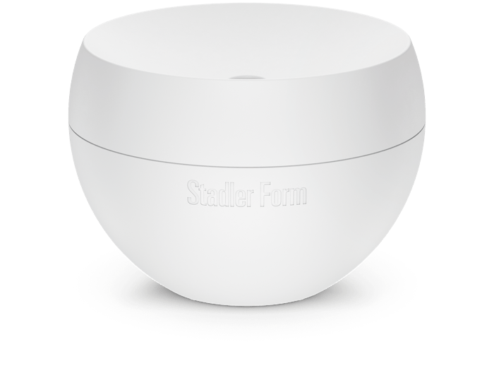 Jasmine mobile aroma diffuser by Stadler Form in white as perspective view