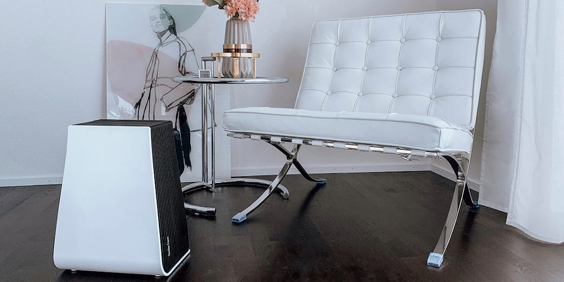 George air washer by Stadler Form in a living room