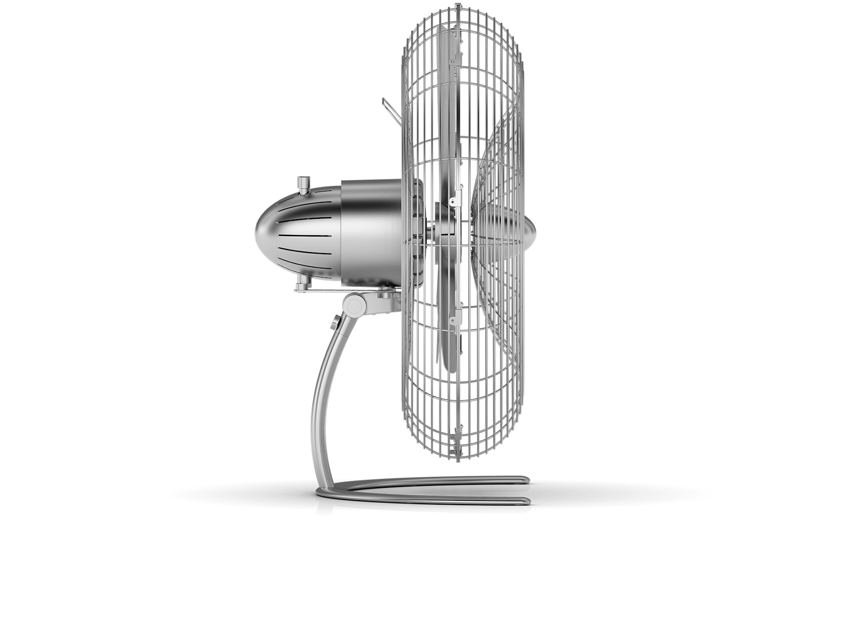 Charly floor fan by Stadler Form as side view