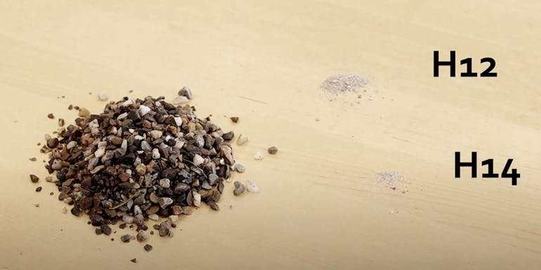 Gravel by comparison of particle size Gravel by comparison of particle size