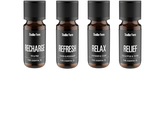 Fragrance pack by Stadler Form with essential oils recharge, refresh, relax, relief Fragrance pack by Stadler Form with essential oils recharge, refresh, relax, relief