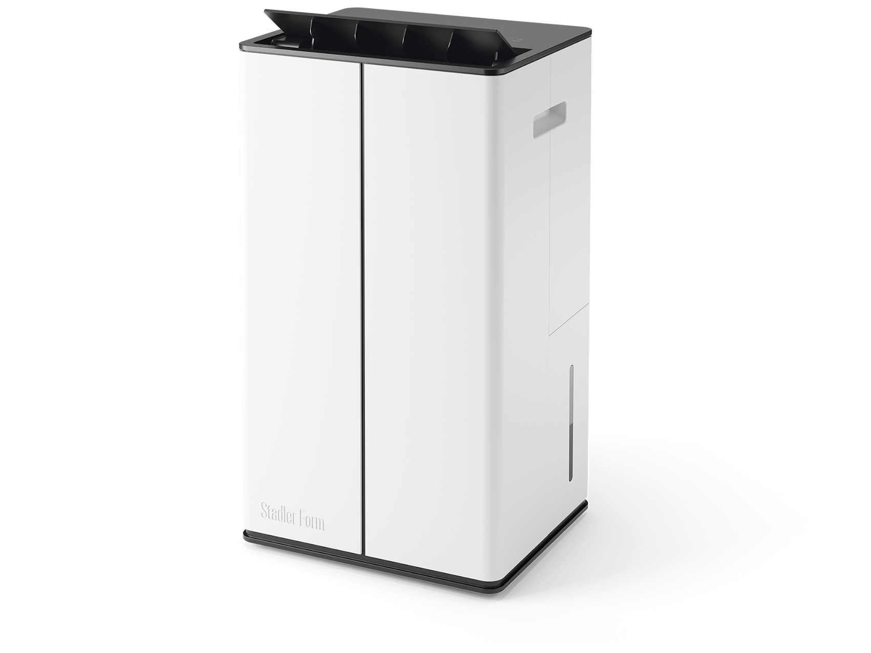 Lukas little dehumidifier by Stadler Form in white as isometric view