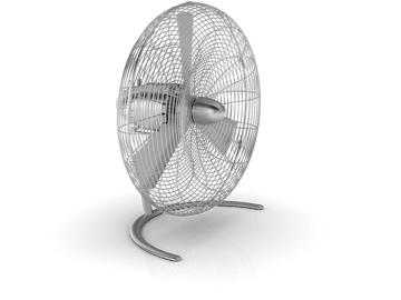 Charly floor fan by Stadler Form Charly floor fan by Stadler Form as perspective view