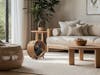 Stadler Form fan Otto bamboo in a cozy warm living room with bright light