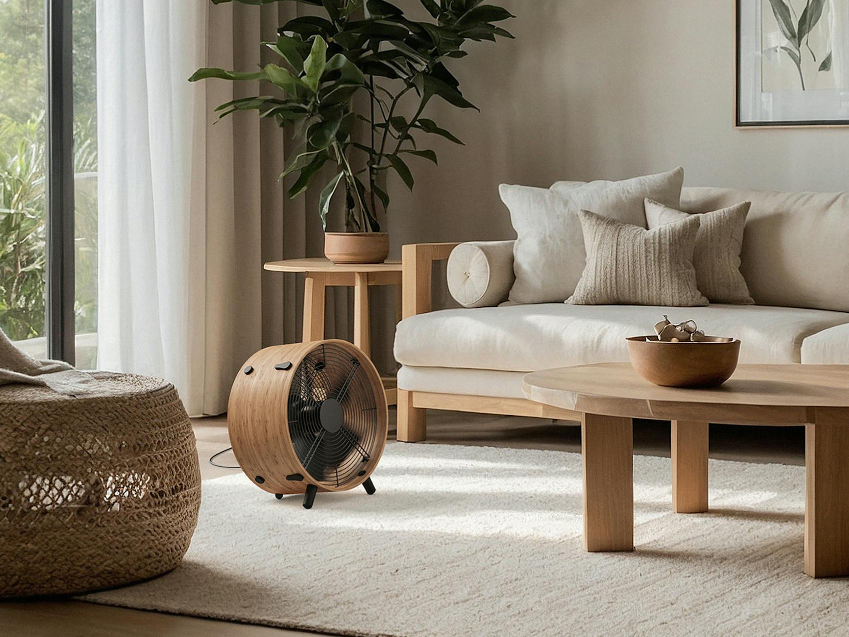 Stadler Form fan Otto Stadler Form fan Otto bamboo in a cozy warm living room with bright light