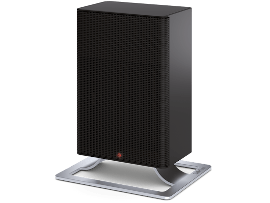 Petit chauffage Anna par Stadler Form en noir, vue en perspective