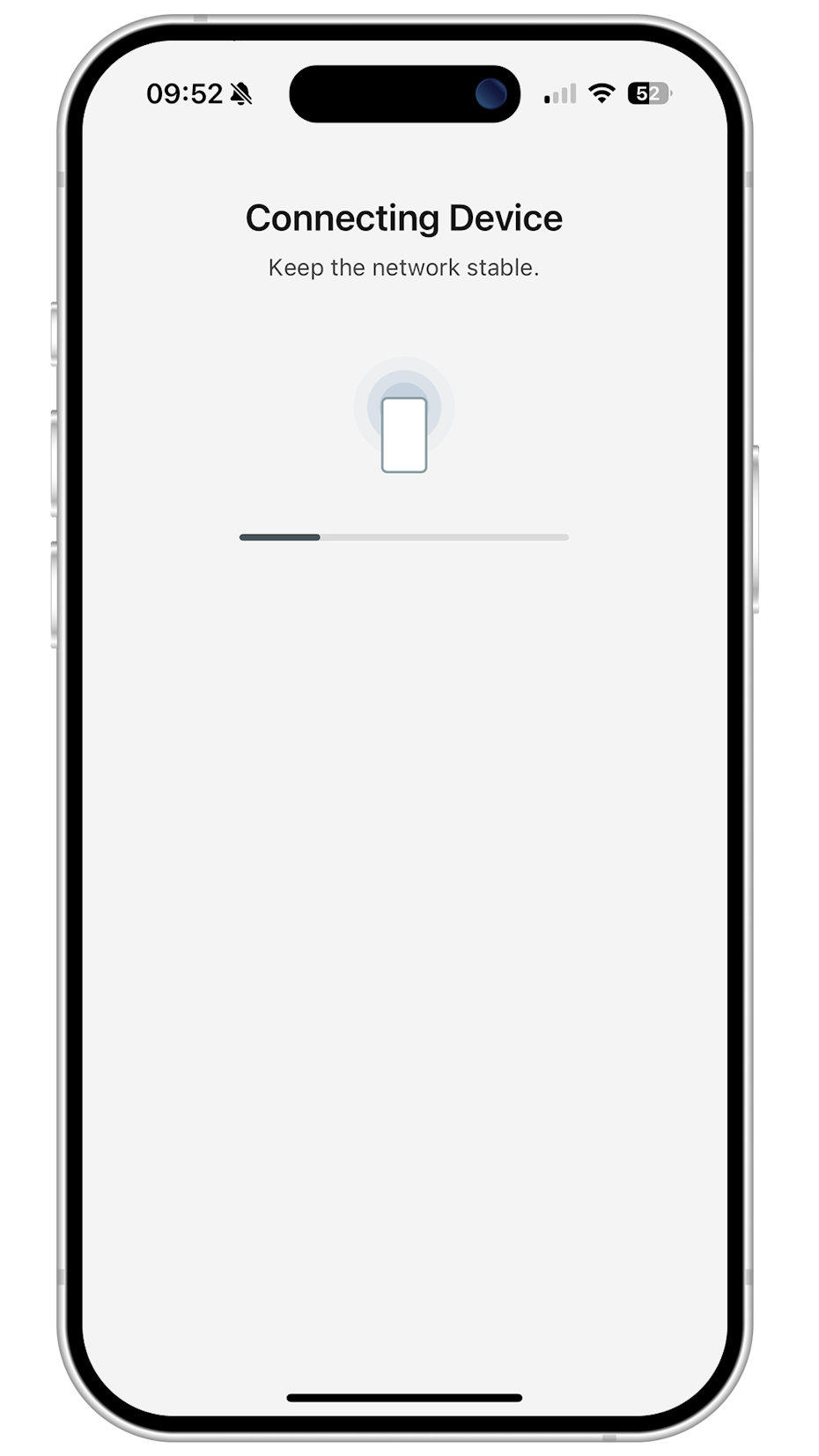 Stadler Form app connects to Wi-Fi and device