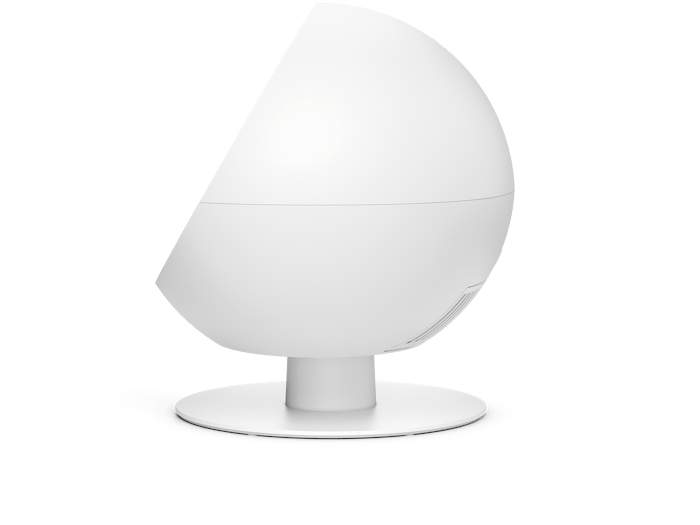 Erik heater by Stadler Form in white as side view