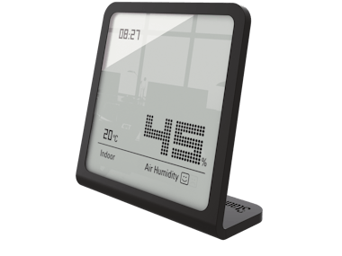 Selina hygrometer by Stadler Form in black Selina hygrometer by Stadler Form in black as perspective view