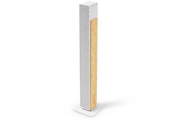 Nick Turmventilator von Stadler Form in Weiss mit Bambus als perspektivische Ansicht
