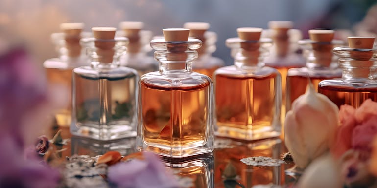 Verschiedene Parfümflaschen Verschiedene Parfümflaschen
