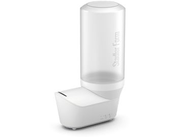 Emma personal humidifier by Stadler Form in white as perspective view