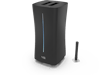 Eva humidifier by Stadler Form in black as perspective view including remote controlle