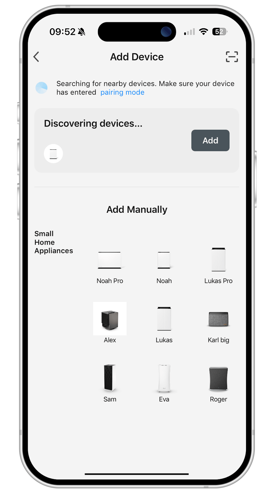 SF App Automatically add new device