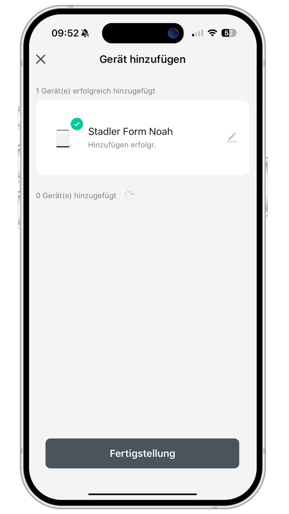 SF App Noah Hinzufügen fertigstellen