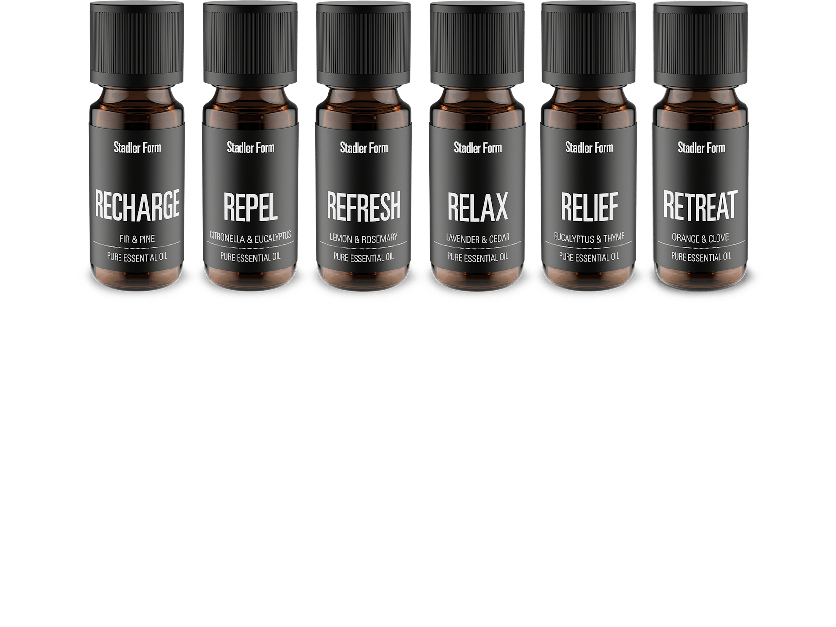 6-pack of essential fragrance oils from Stadler Form, assorted 6-pack of essential fragrance oils from Stadler Form, assorted