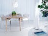 Eva little humidifier by Stadler Form in white in a living room on a table